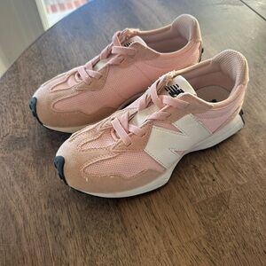 Kids Pink and White New Balance Sneakers